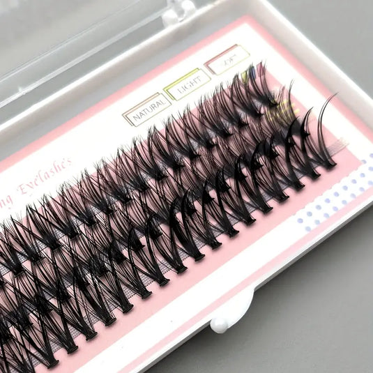 60 Cluster Lashes, 30D C Curl Mix 12/14/16mm Individual Lashes Extensions  At Home