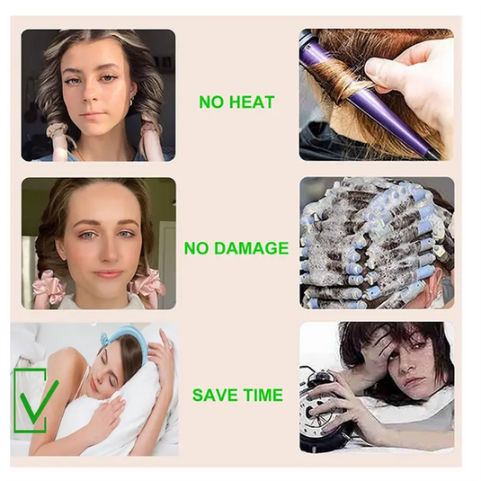 Heatless Curling Rod Headband No Heat Silk Curls Ribbon Hair Rollers Hair Curlers Hair Styling Tools