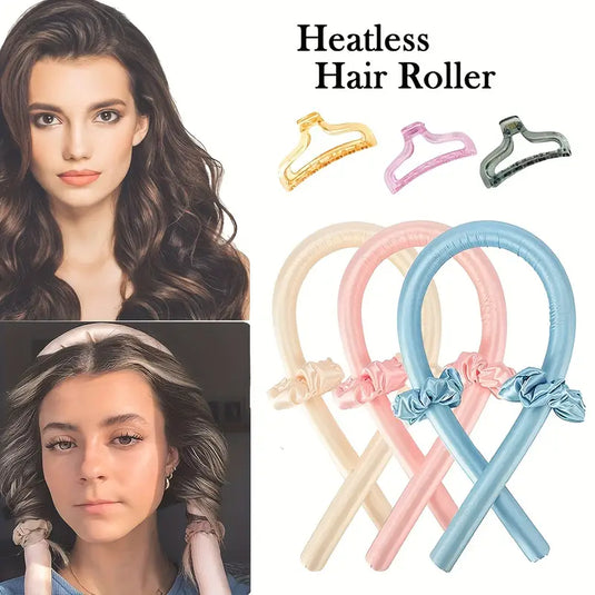 Heatless Curling Rod Headband No Heat Silk Curls Ribbon Hair Rollers Hair Curlers Hair Styling Tools